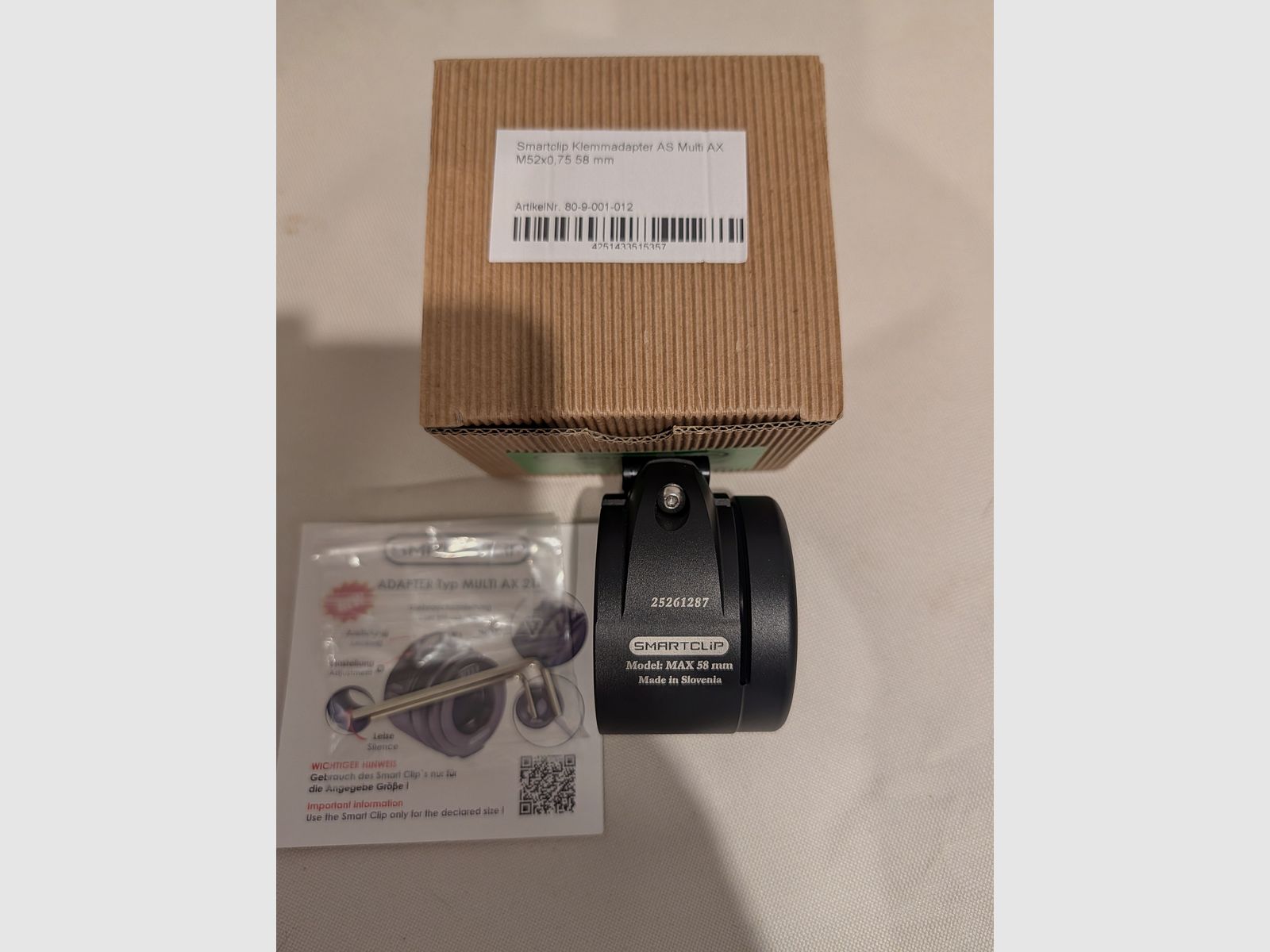 NEU / Smartclip Adapter AS Multi AX 52x0,75 / MAX 58mm / NEU