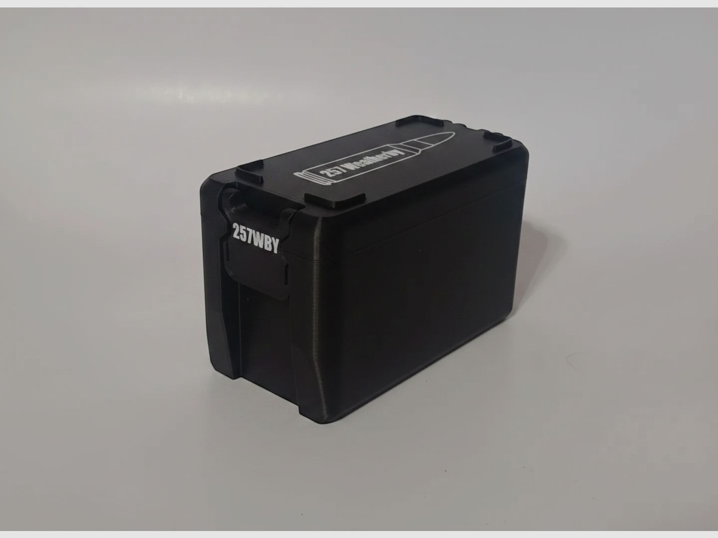Filamelt Munitionsbox / 257 Weatherby Magnum / 'Klapp- / Rastdeckel' / Patronenbox, Ammo Box