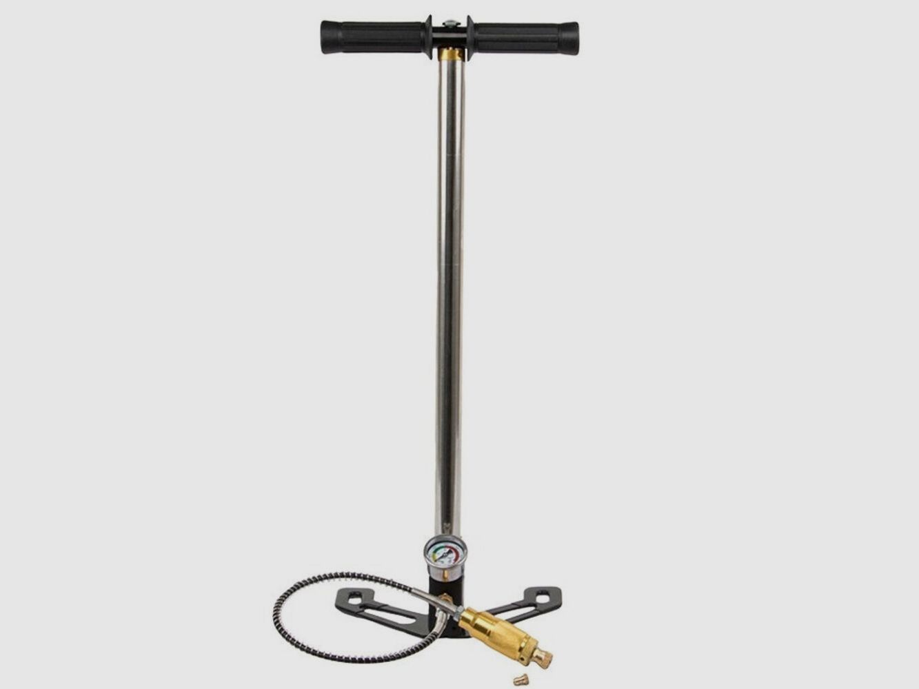 Pompa a mano Leader PCP 310bar max. piede pieghevole, grande filtro