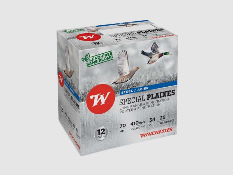 Winchester STEEL,HP,SPECIAL PLAINES,12-70,16mm,34g,P3,25 Stück