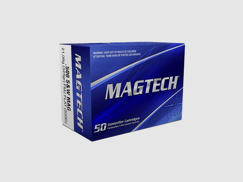 Doos van 20 Magtech munitie kal. 500 S&W Mag 325 grs FMJ, afbeelding 1 van 2