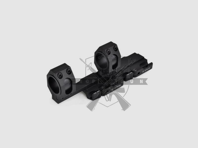 25-30mm One Piece Rifle Scope Mount QD - Black [Aim-O]