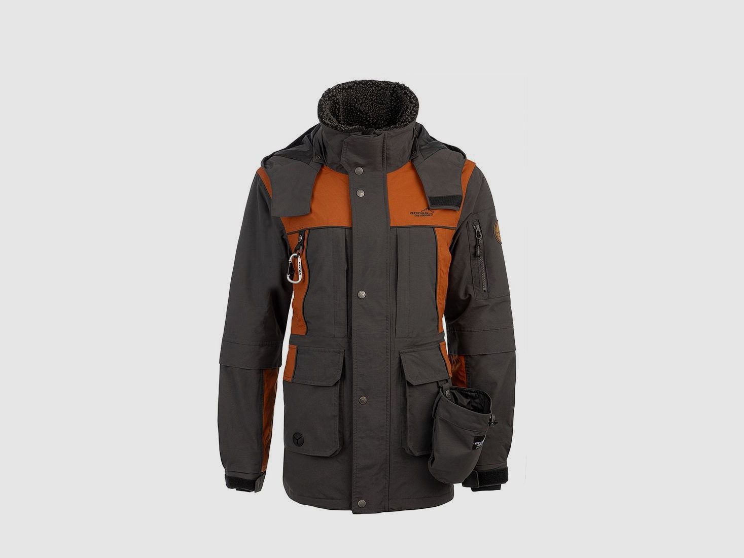Arrak Outdoor Original Jacket Femme Anthracite/Orange Brûlé 2XS