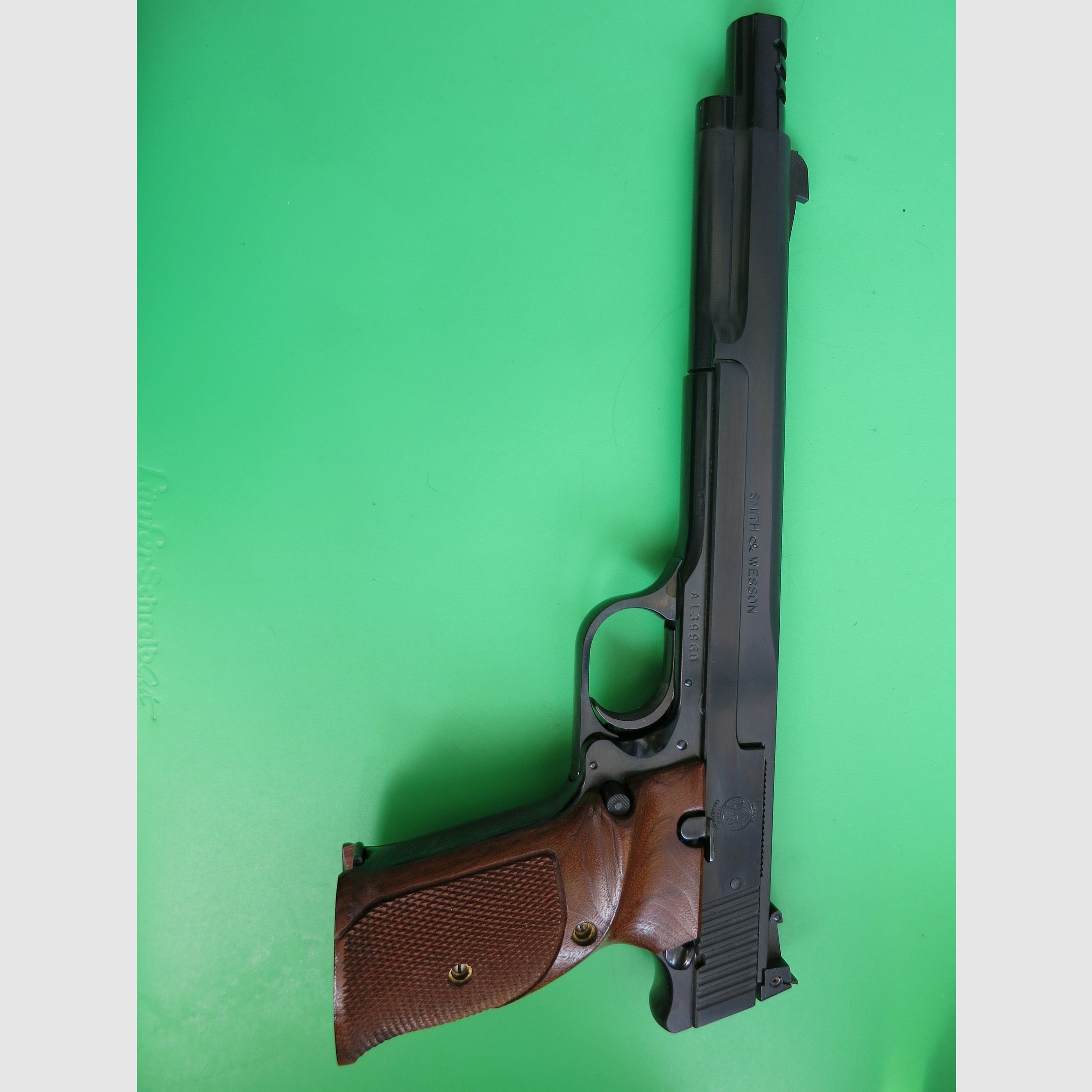 Pistola sportiva di alta gamma Smith&Wesson Mod. 41, .22 lfB, canna da 7,5" con compensatore, come nuova, assoluta rarità da collezione #40
