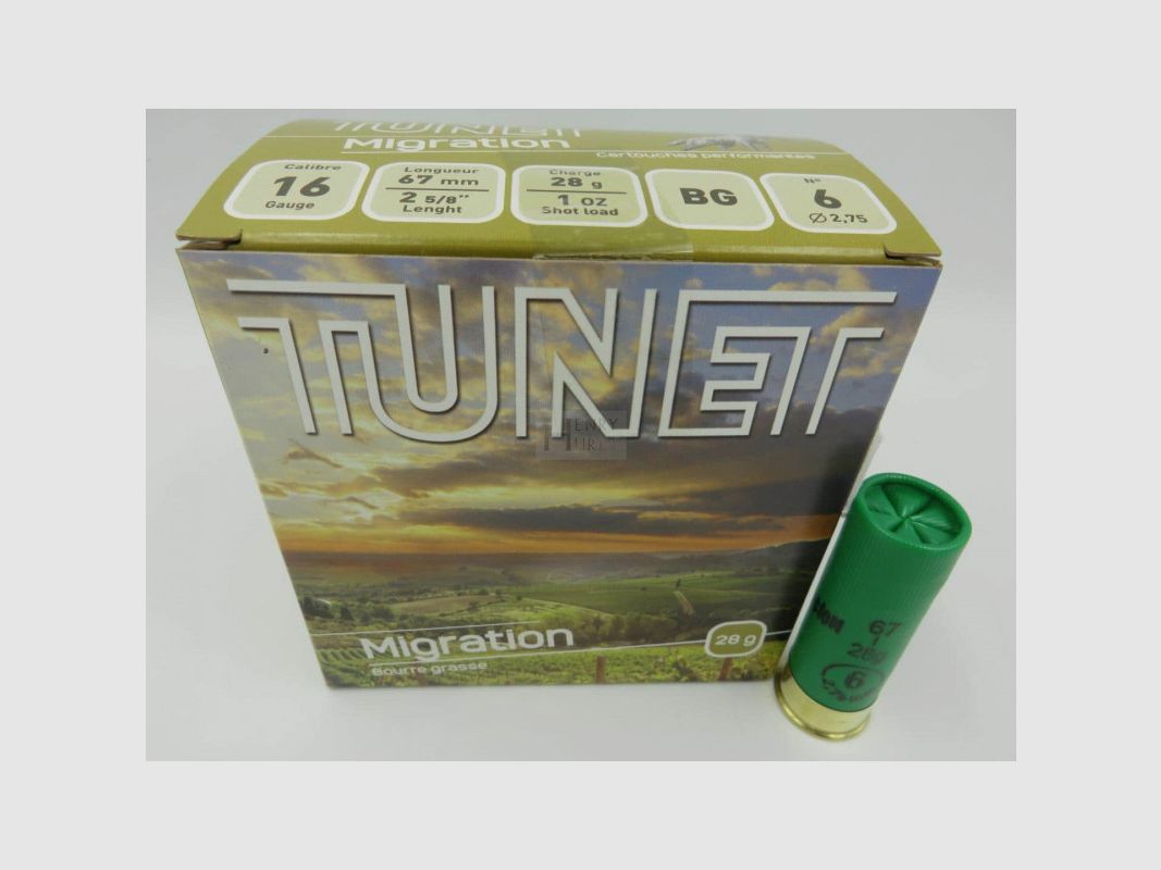 TUNET MIGRATION CAL 16 N-6 BG 28G X25, imagen 1 de 2