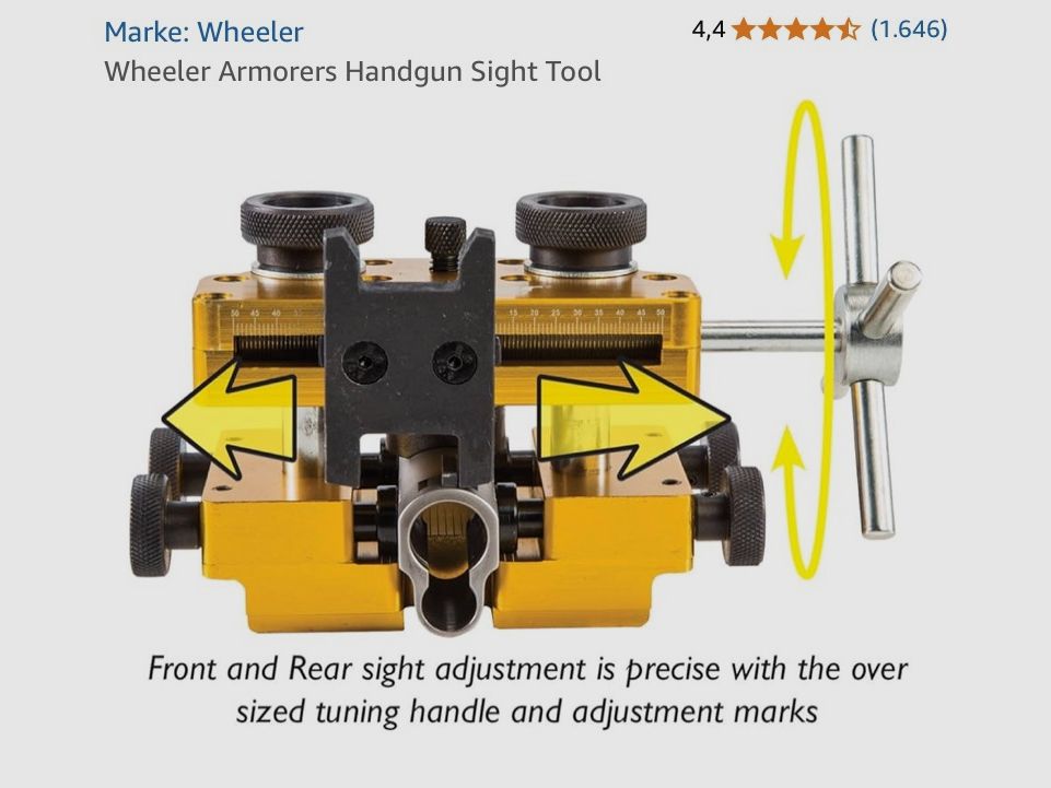 Montagewerkzeug für Visierungen & Zielfernrohre  - Sight Movers - Wheeler Armorers Handgun Sight Tool