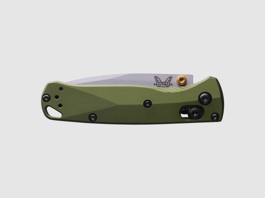 COUTEAU BENCHMADE MINI BUGOUT MANCHE ALU VERT, image 3 sur 4