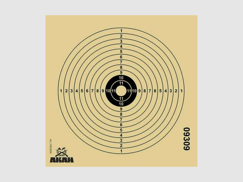 AKAH Luftgewehr-Scheibe 14x14cm