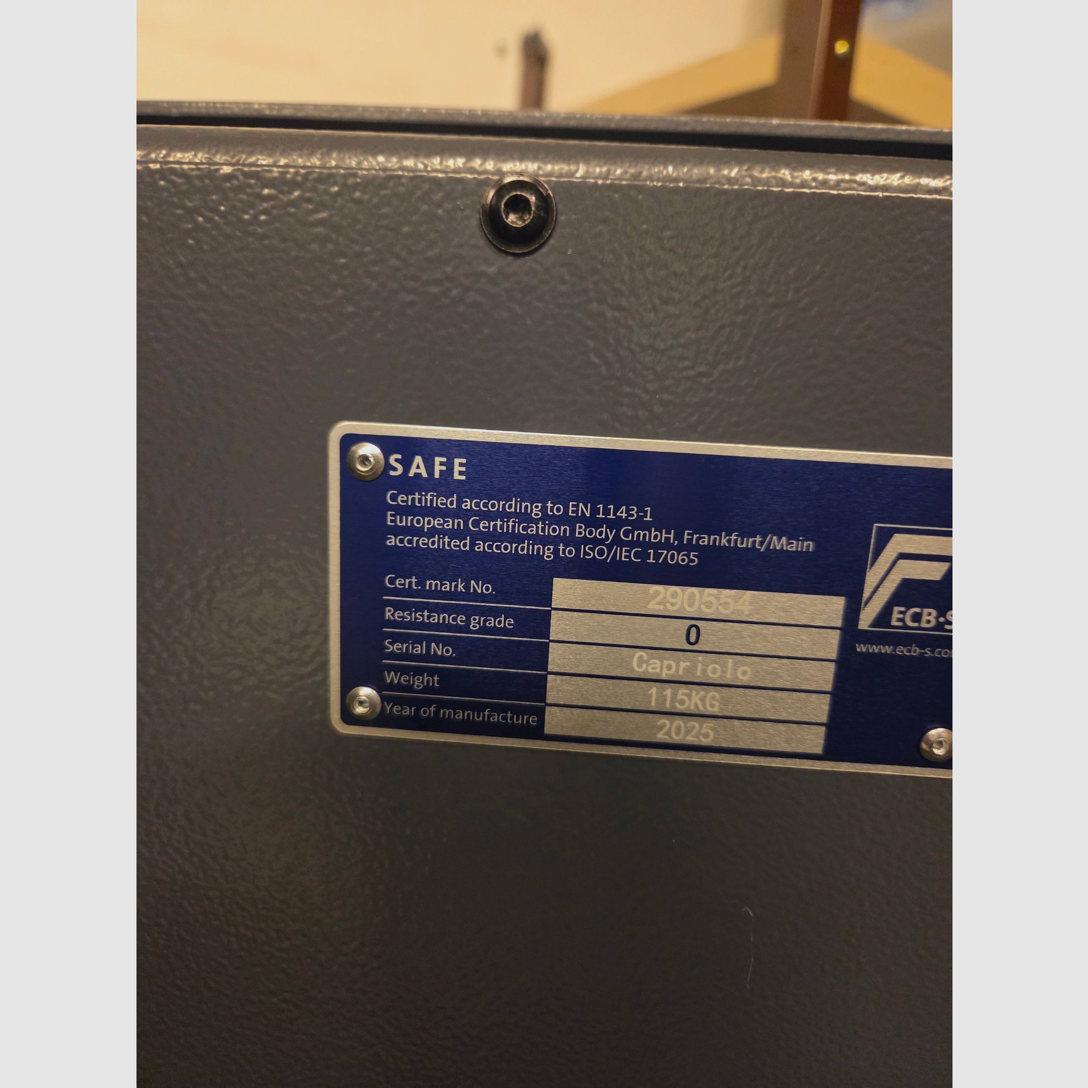 Wapenkluis van klasse 0