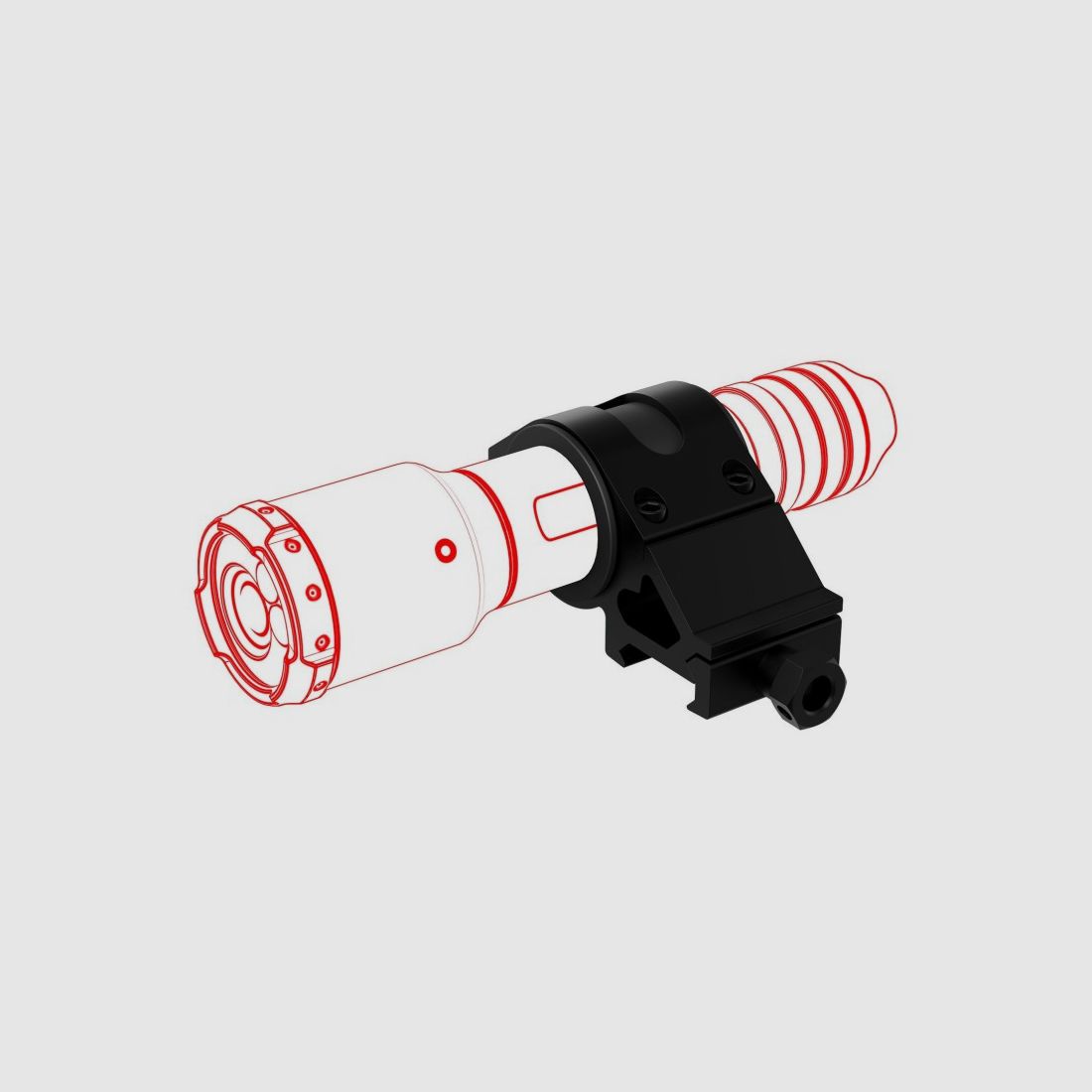 Led Lenser Picatinny-Adapter Typ A für Taschenlampen TT3, TAC6R und TAC7R, Bild 4 von 9