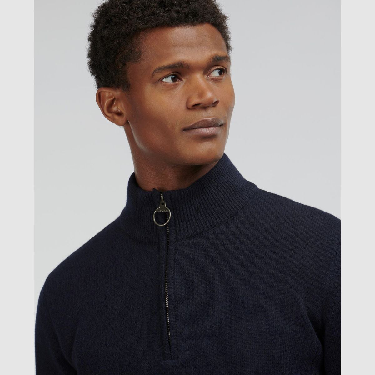BARBOUR Holden Half Zip Sweater Navy