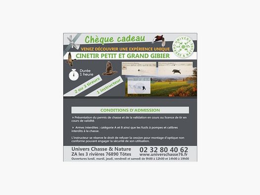 Cinetir petit et grand gibier