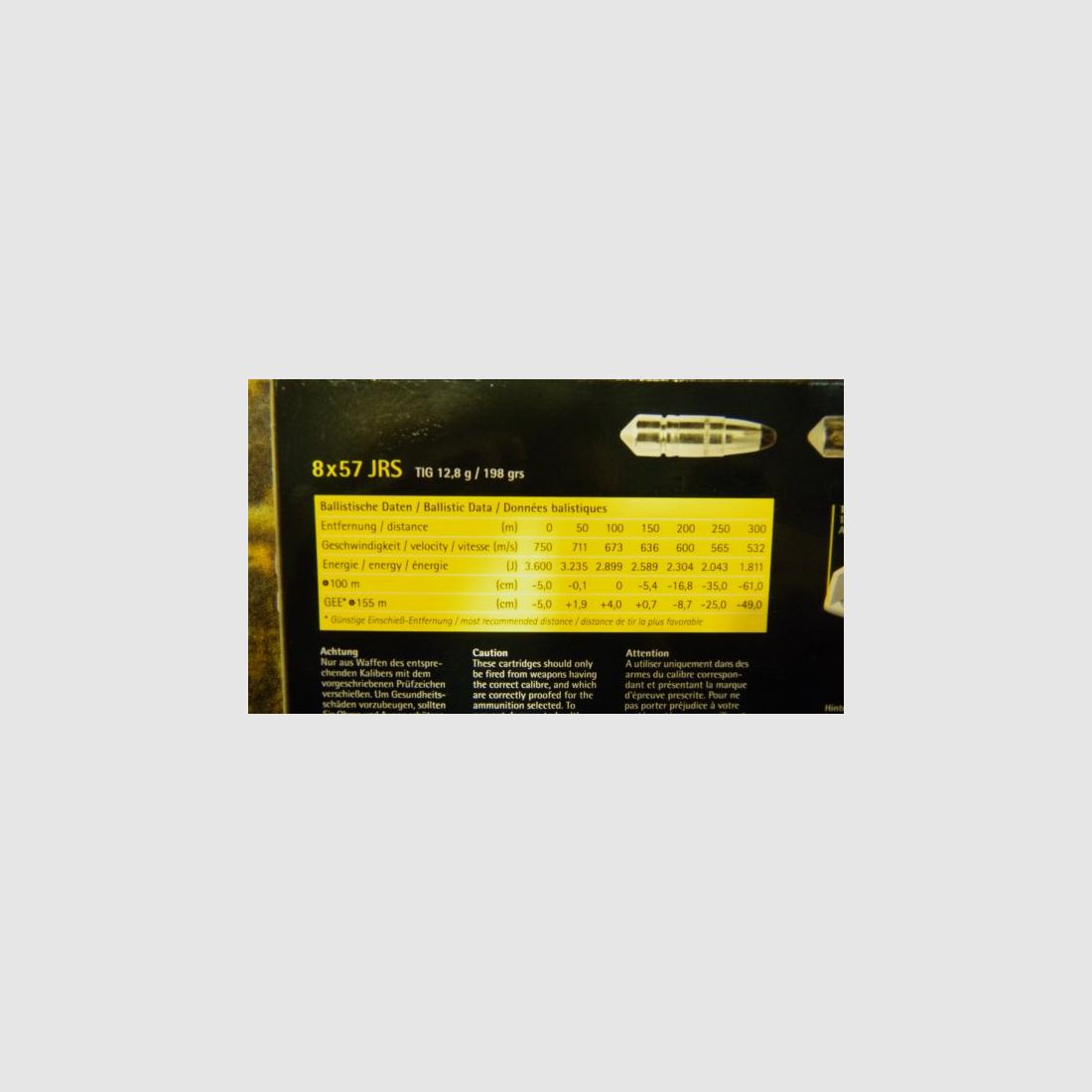 Brenneke Tig 8x57 JRS 198 grains, imagen 3 de 4