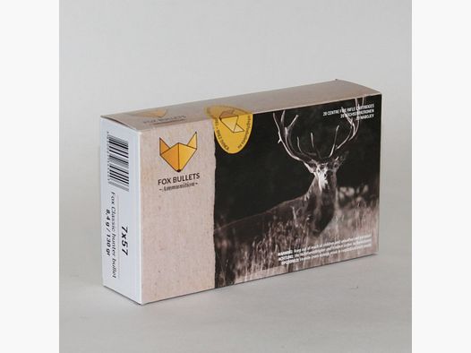 Fox Bullets Classic Hunter 7x57 130GR / 8,4g bleifrei 20 Patronen
