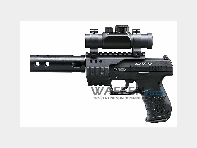Walther NightHawk CO2 Pistole 4,5 mm Diabolo, brüniert