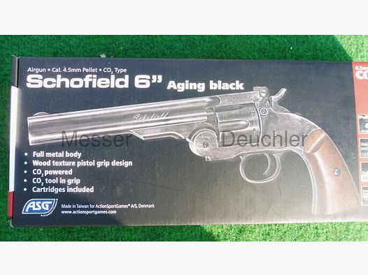 Pistolet à revolver Schofield 6' GSG German Sports Guns vieillissant noir
