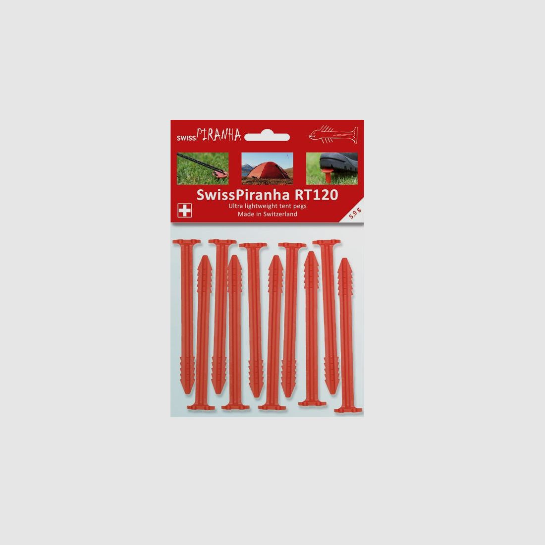 SwissPiranha Pegs RT120 (Set mit 10Stk.)