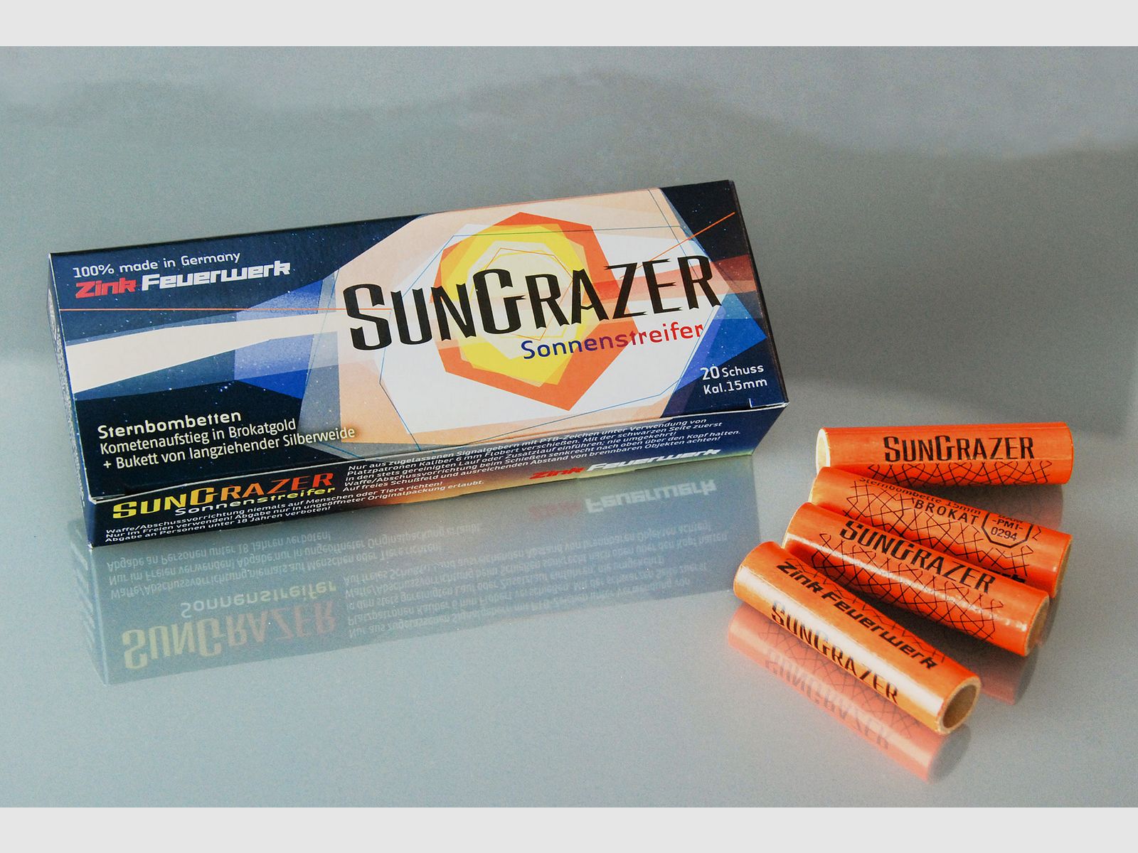 Zink Signal Feuerwerk Sungrazer, 20 Schuss