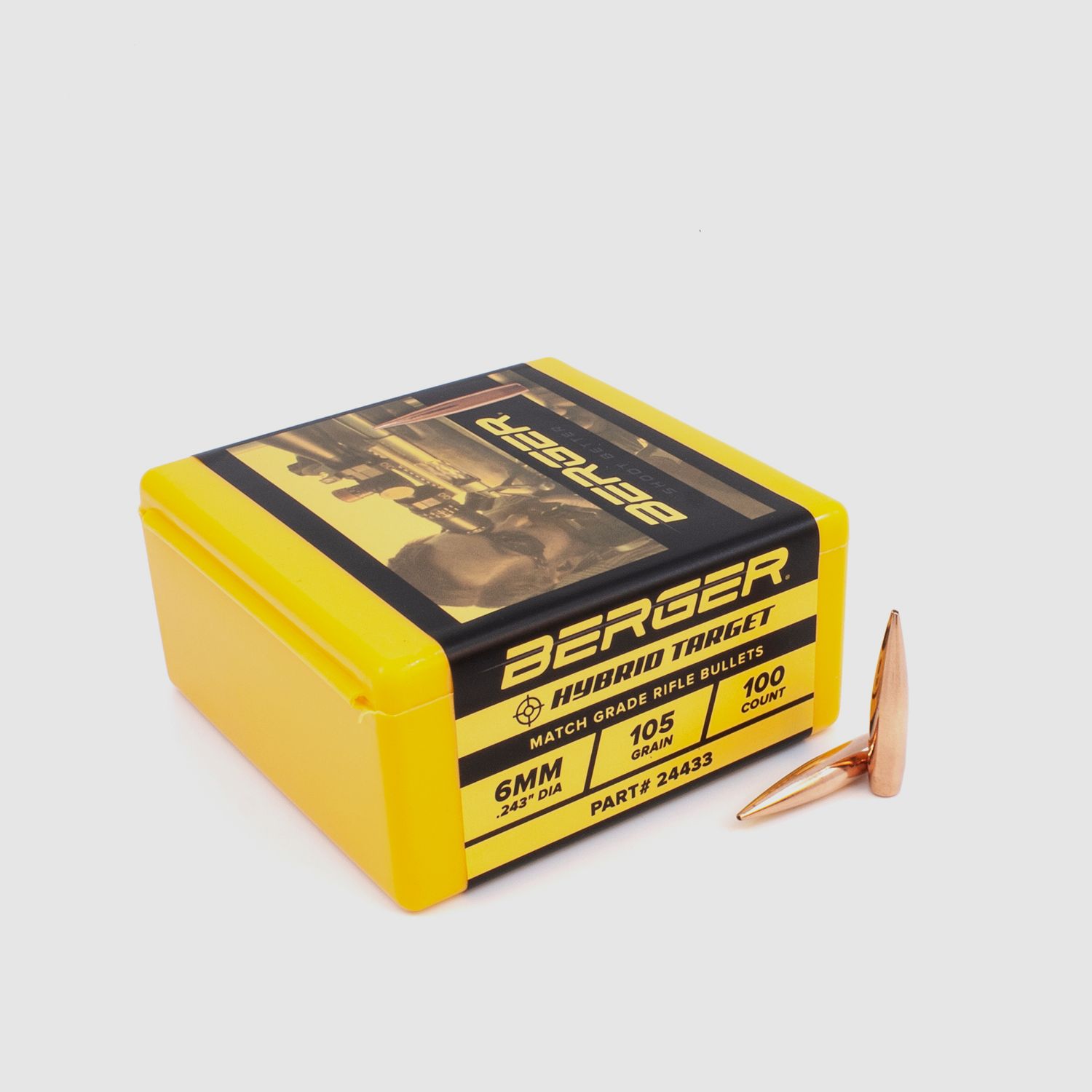 Berger Geschoss 6mm/.243 Hybrid Target 105GR 100 Stück
