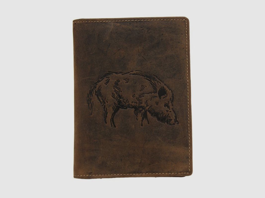 Étui pour permis de chasse avec sanglier