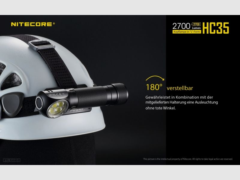 Nitecore HC35 headlamp including NL2140HP