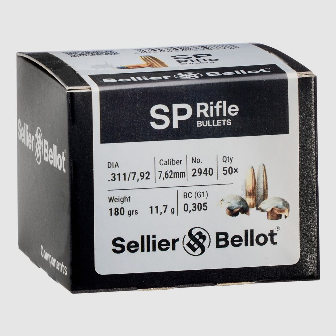 Sellier & Bellot Nabojów Sellier & Bellot .311 Tlm Rd 11,7g/180grs., zdjęcie 2 z 4