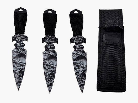 Zombie Dead Wurfmesserset inklusive Nylonetui