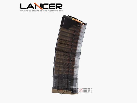 LANCER Translucent Smoke Magazine 30 Rounds Cal 300 Blk Black