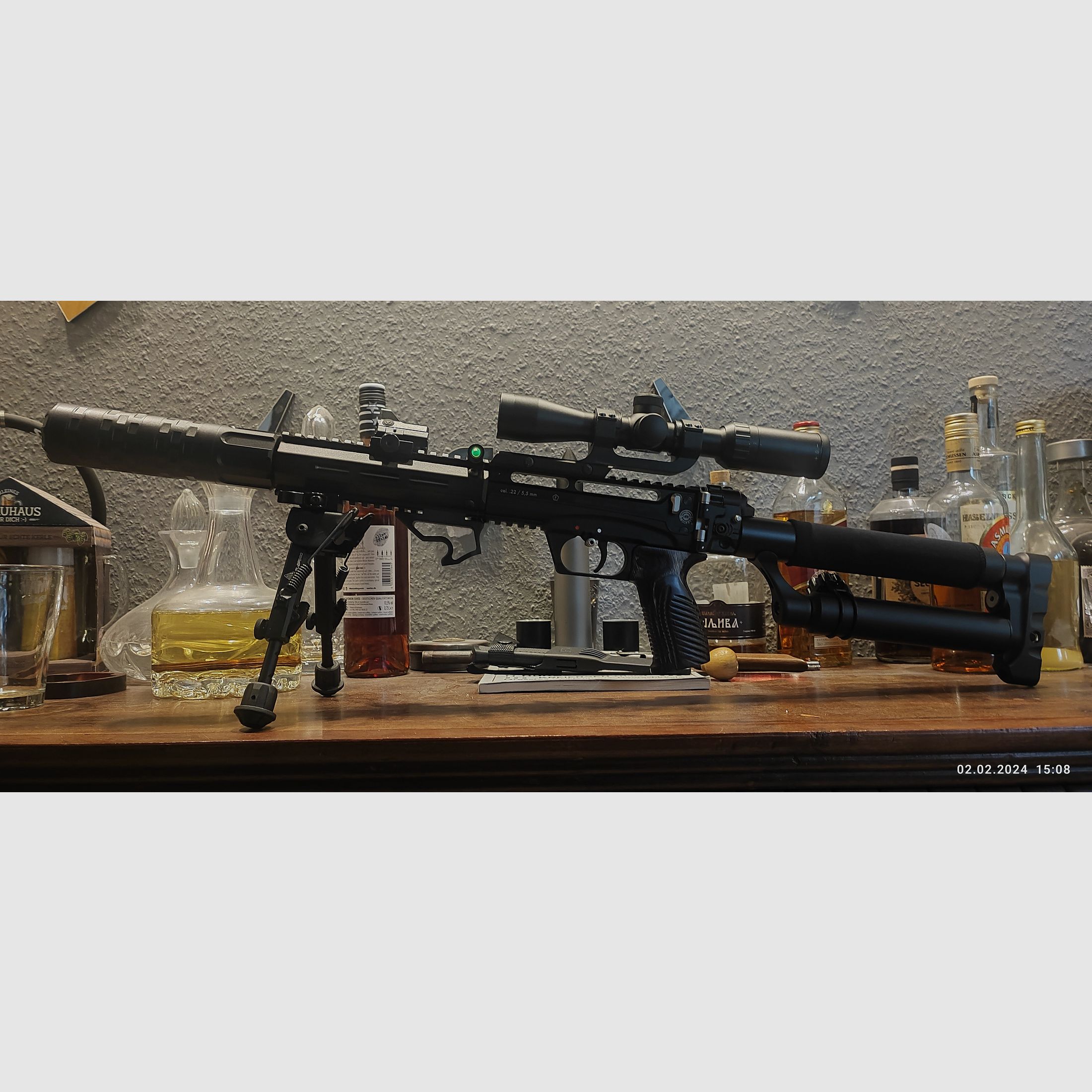 Edgun Leshiy with many accessories in AR15 style. With remaining warranty.