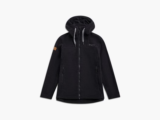Bergans Hareid Fleece Hood Jacket Women Black XS