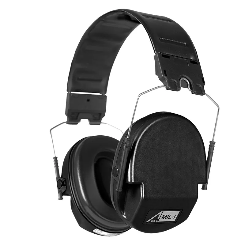 Tactical passive ear defenders ACE Schakal, MIL-I Ear Defenders, meeting military standards, black.