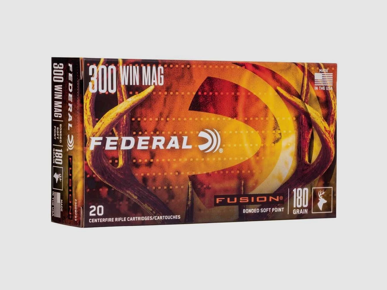 .300 Win. Mag. Fusion Int. 11,7g/180grs. Munizioni Federal