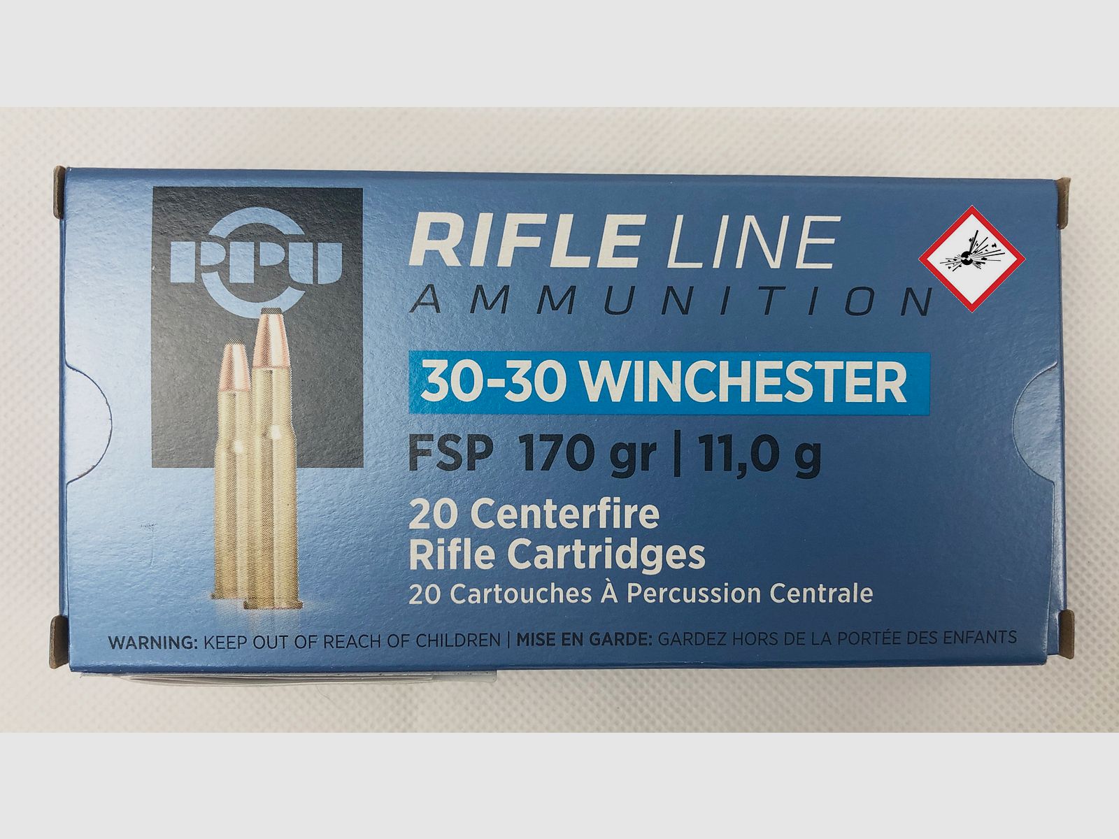 PPU Büchsenpatrone .30-30 Winchester FSP 170grs - 11,0 g