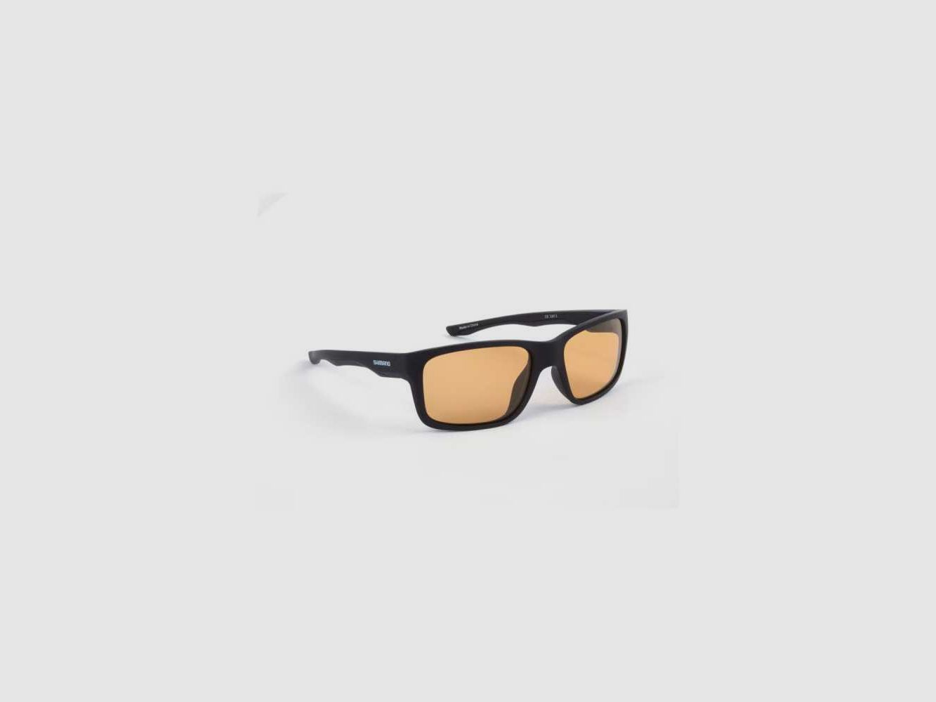 Polarisierte Shimano Aspire Brille Matt Schwarz / Gelb