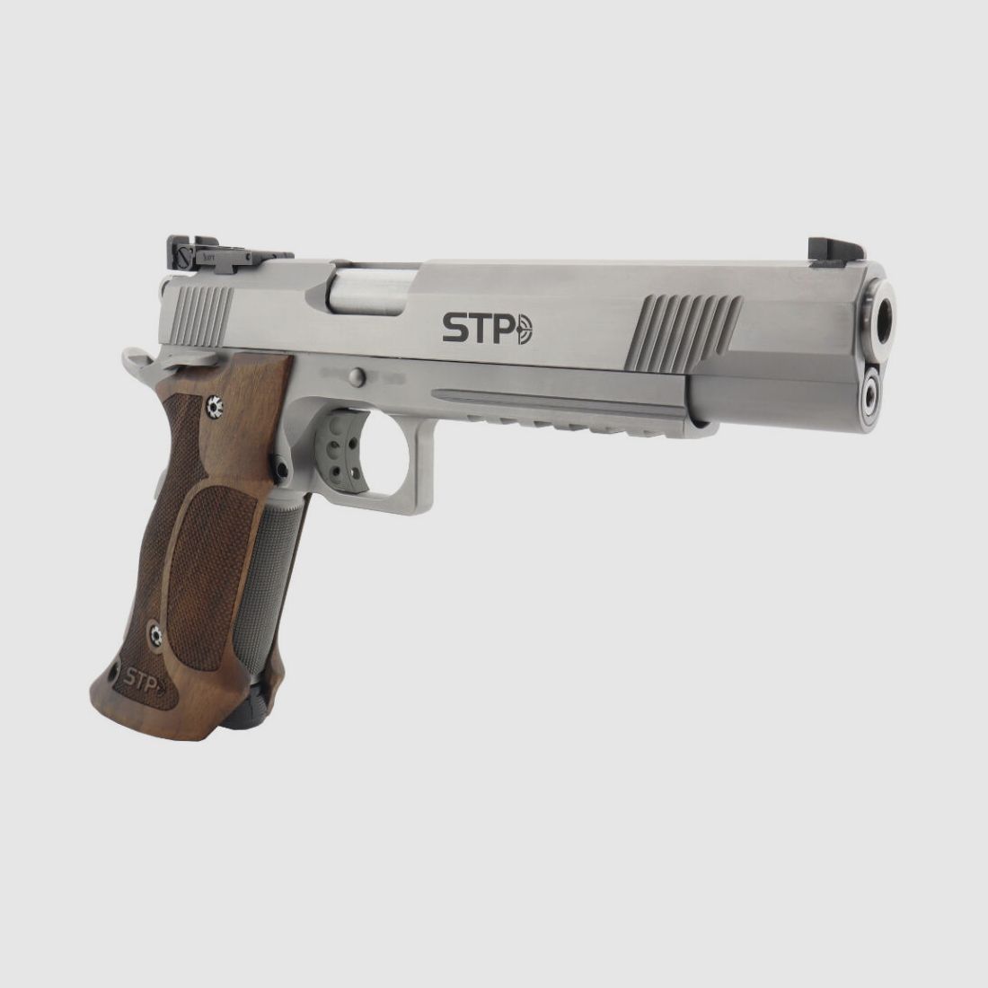 STP TM 28 6.0 con empuñadura Nill Match-German-Master y sistema intercambiable TM 6.0 9mm Luger y mira BOMAR