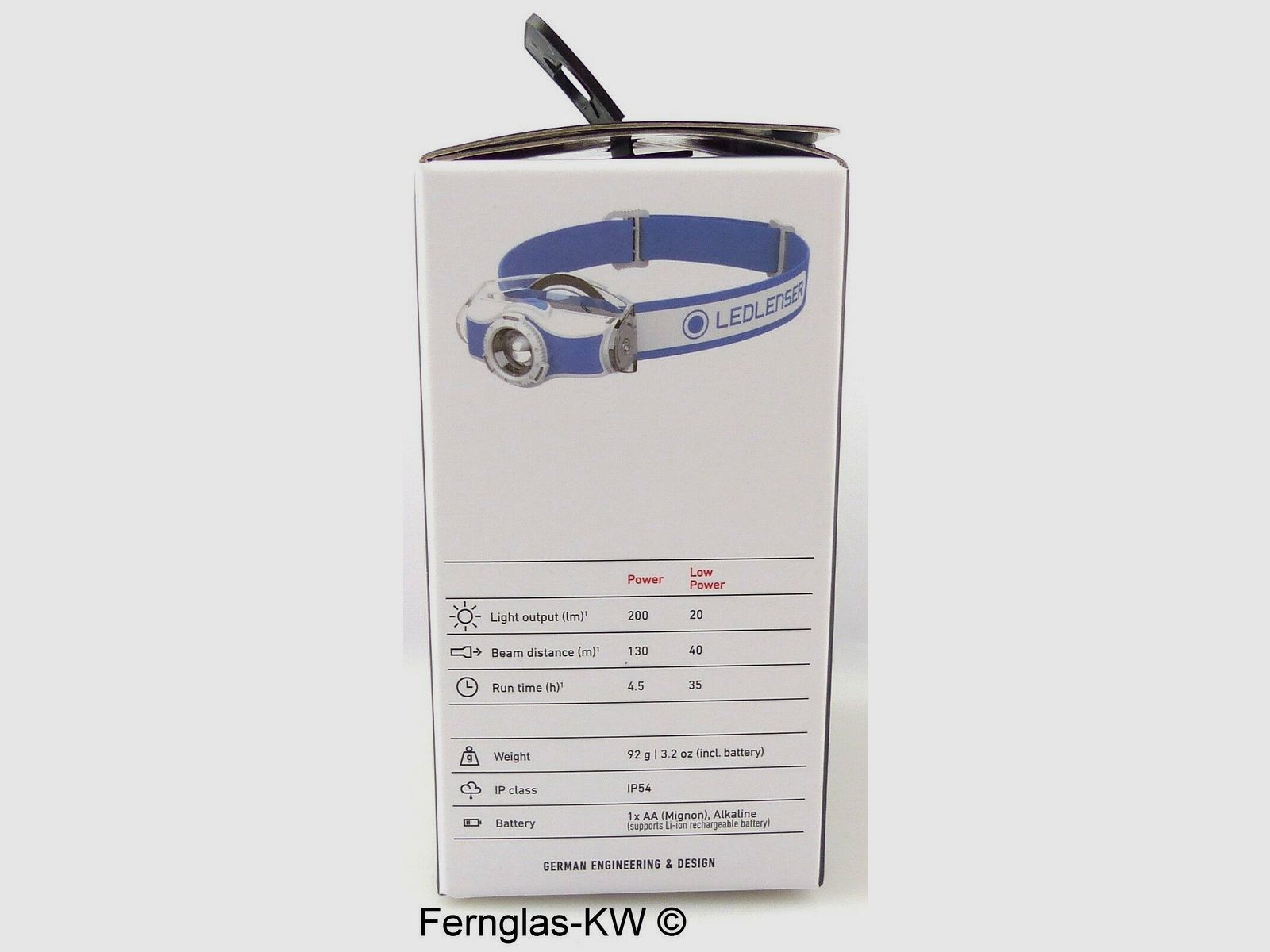 Ledlenser 501594 LED Kopflampe Stirnlampe MH3 Blau Weiß Leuchtkraft 200 Lumen