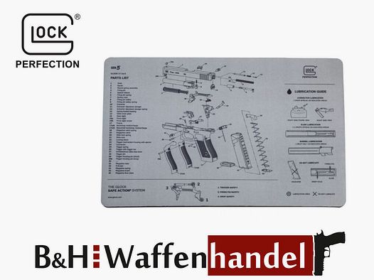 Glock	 Auflagematte / Reinigungsmatte / Waffenunterlage (vgl. TEKMAT)