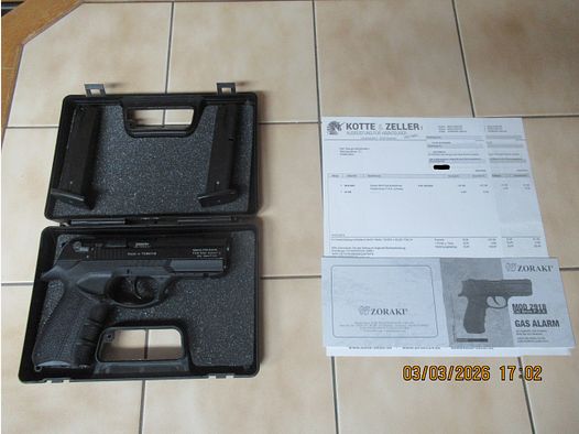 Zoraki 2918 dans la mallette avec description et deuxième chargeur sans gobelet de signalisation