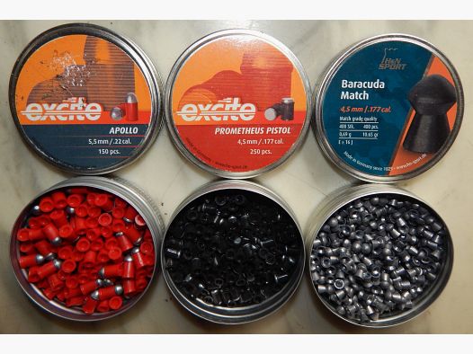 10 latas de munición para carabinas de aire / pistolas de aire