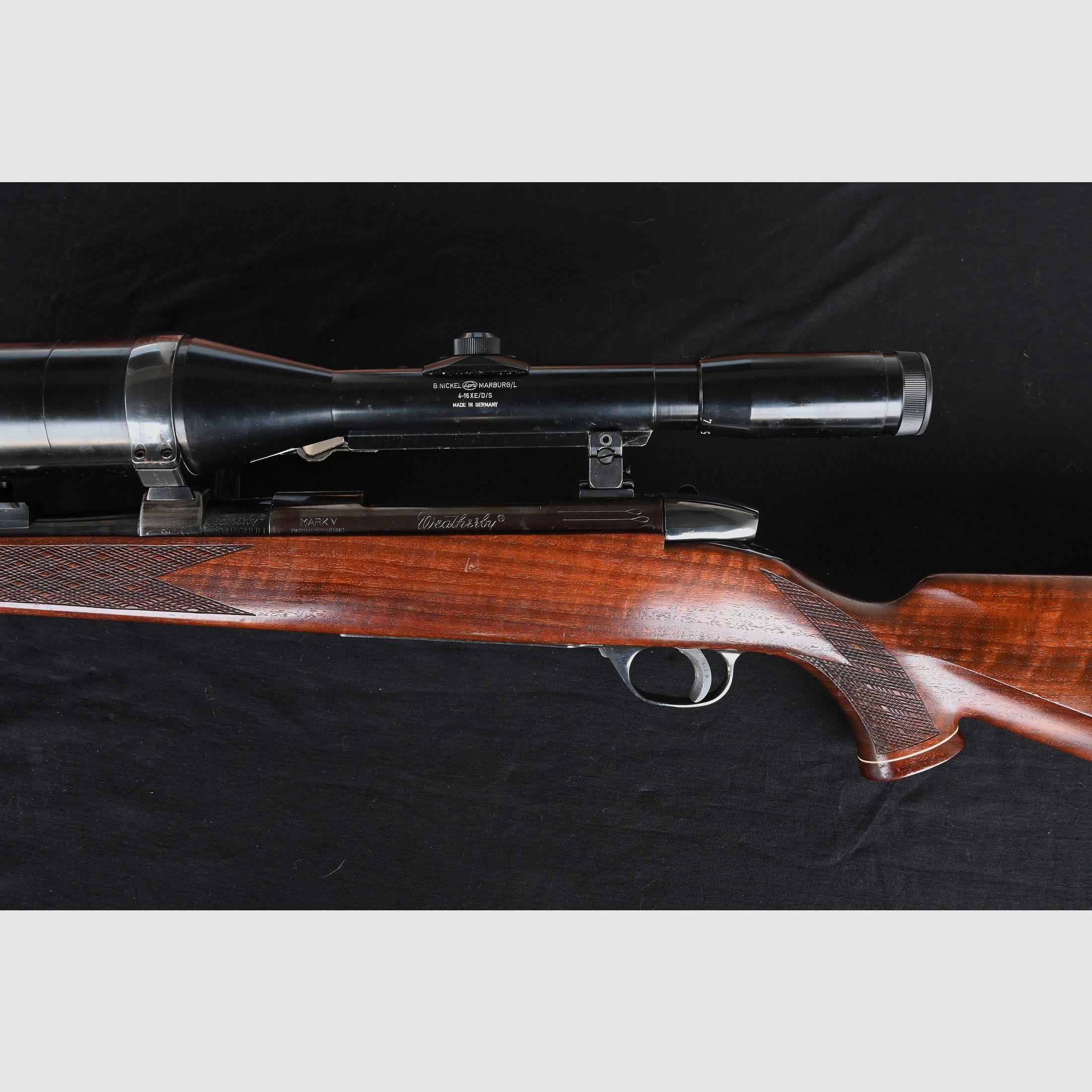 Rep. Büchse Weatherby Mark V Cal. .300 Weatherby Magnum, ZF Nickel 4-16x56 XE/D/S