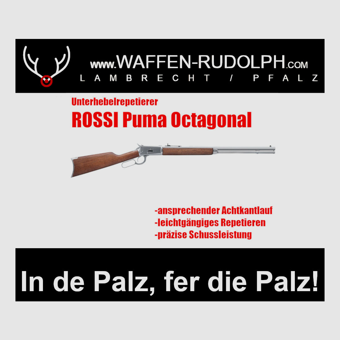 Rossi Unterhebelrepetierer Puma Octagonal