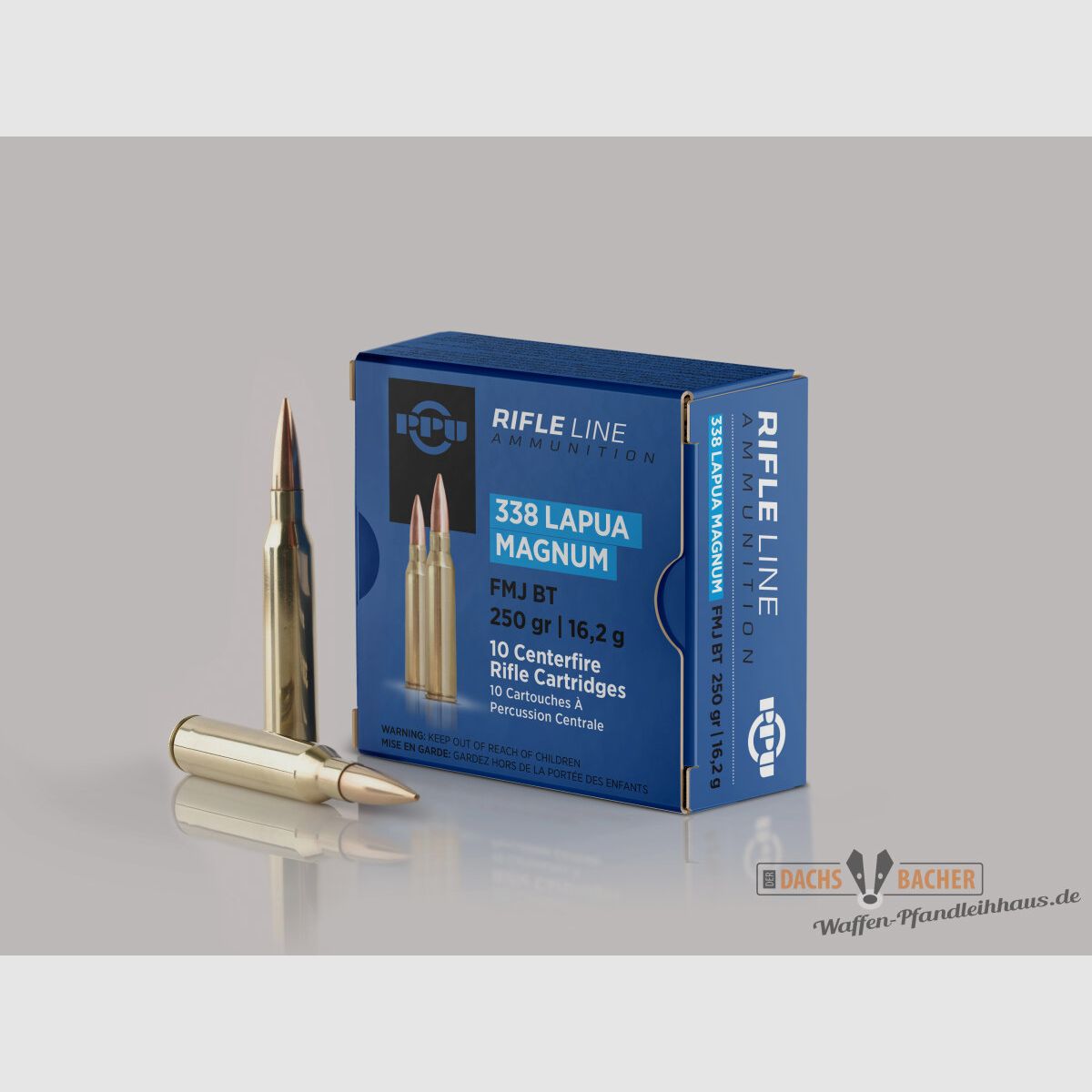 PPU Prvi Partizan .338 Lapua Magnum 16.2g/250gr FMJ BT 10 rounds