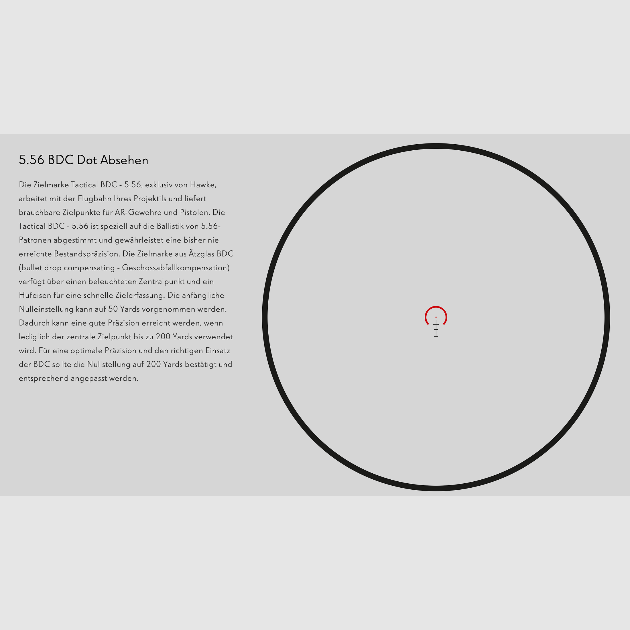 HAWKE Rotpunktvisier 12058 PRISM SIGHT 6X36 5.56 BDC DOT ABSEHEN