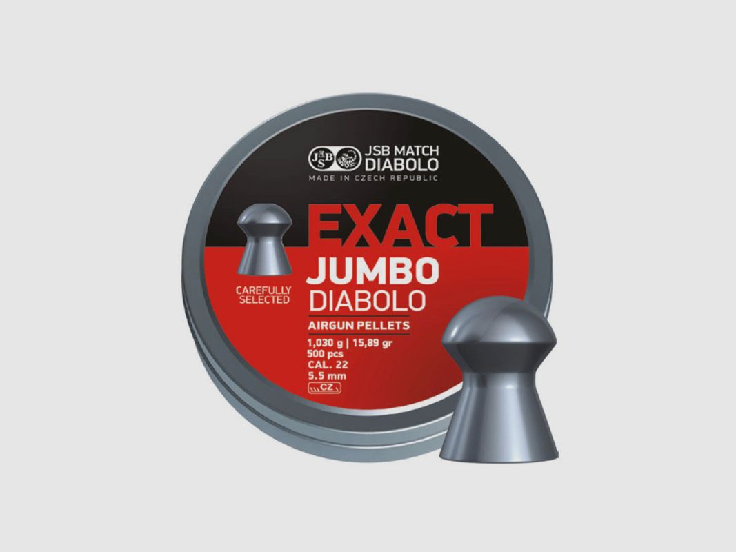 PLOMBS JSB EXACT DIABOLO JUMBO 5.5 MM 15.89 GRAINS