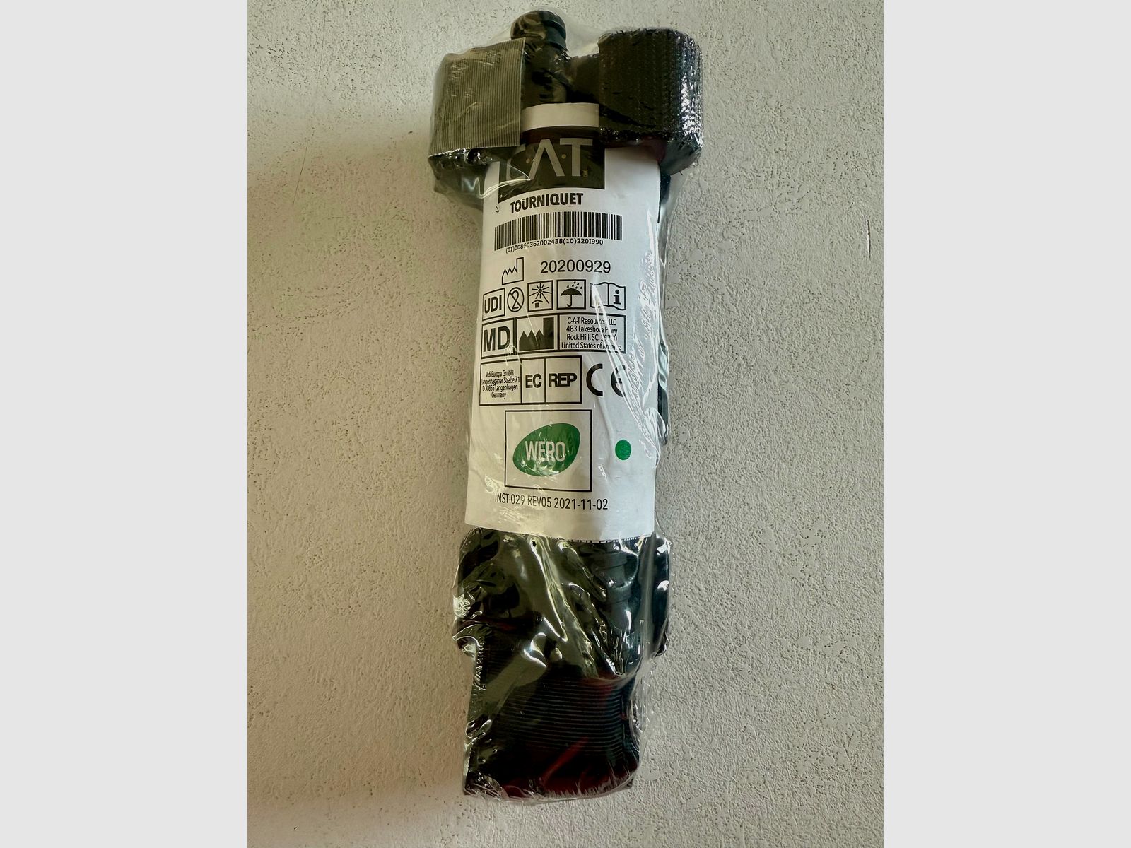 CAT Tourniquet schwarz Abbindesystem mit Time-Band