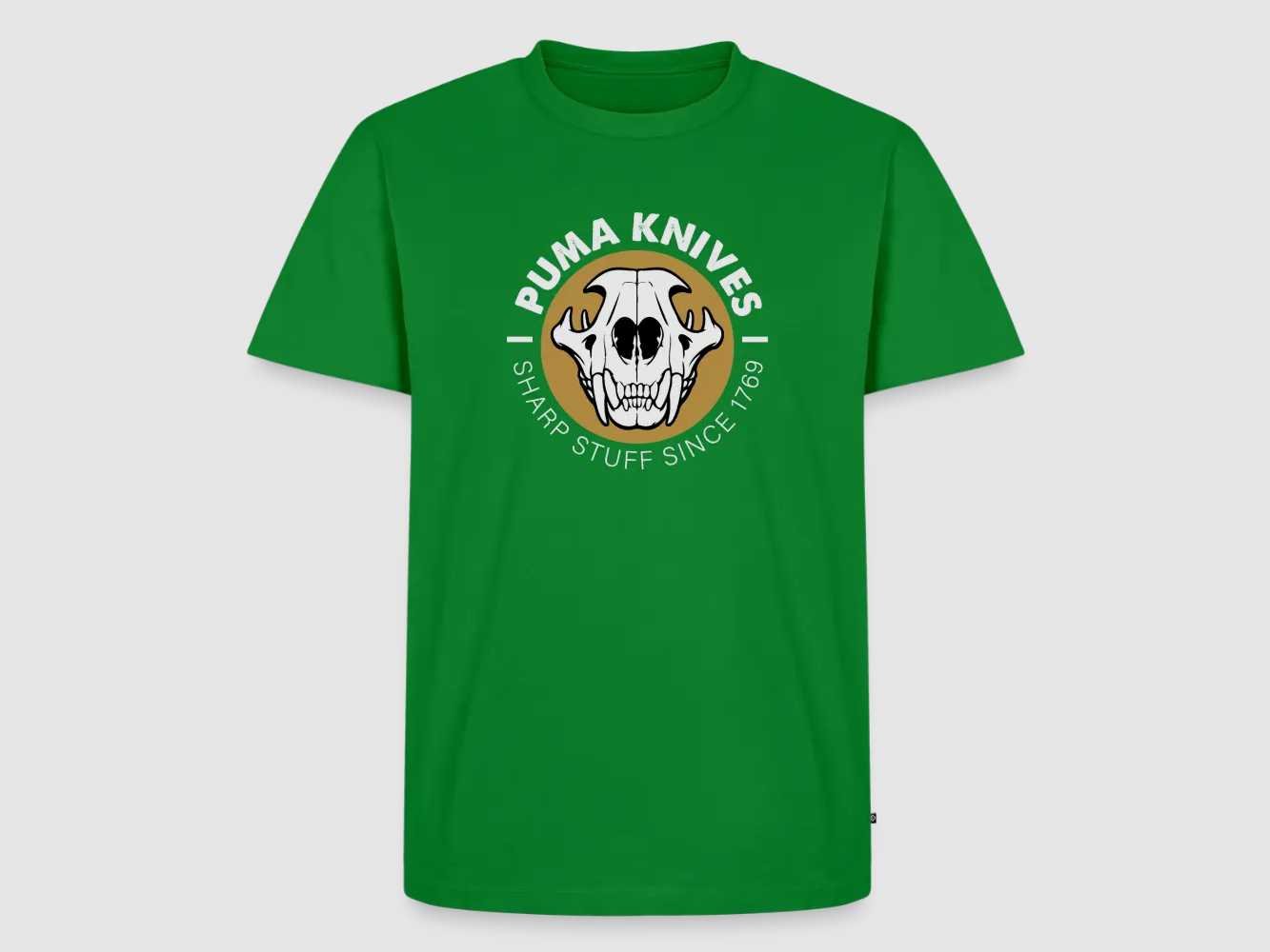 PUMA Men’s Premium T-Shirt "Skull Frontal Sharp Stuff" White