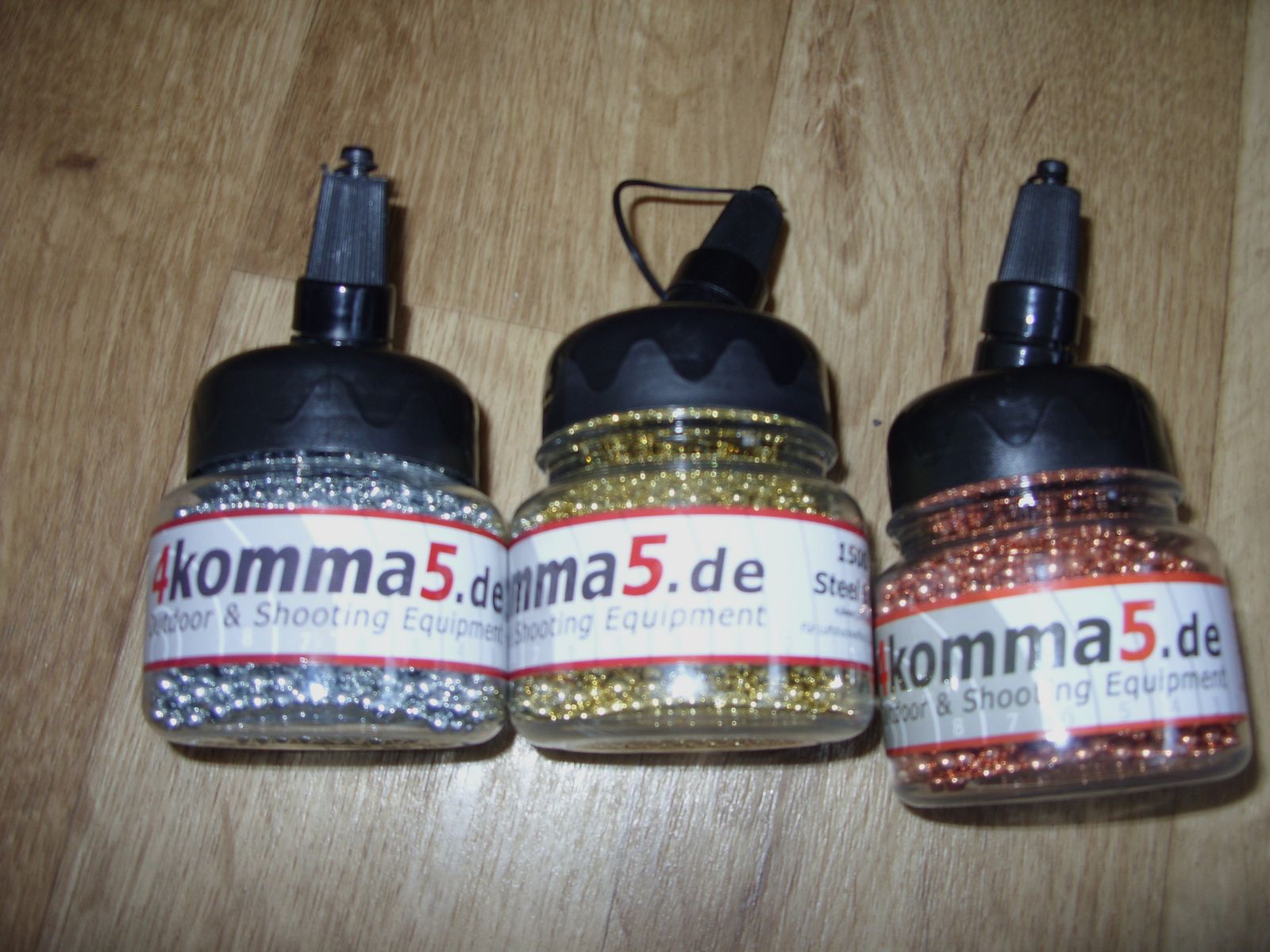 Steel BBs 4,5 mm  3 x 1.500 Stück = 4.500 Stück verschiedene