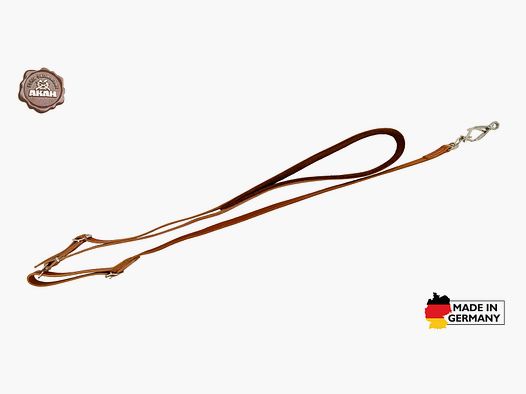 AKAH Umhängeleine aus Fahlleder mit Yak-Polster