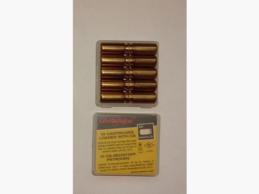 10x UMAREX CS-GAS REIZSTOFF Patronen 9mm für Pistolen  Dez. 2015