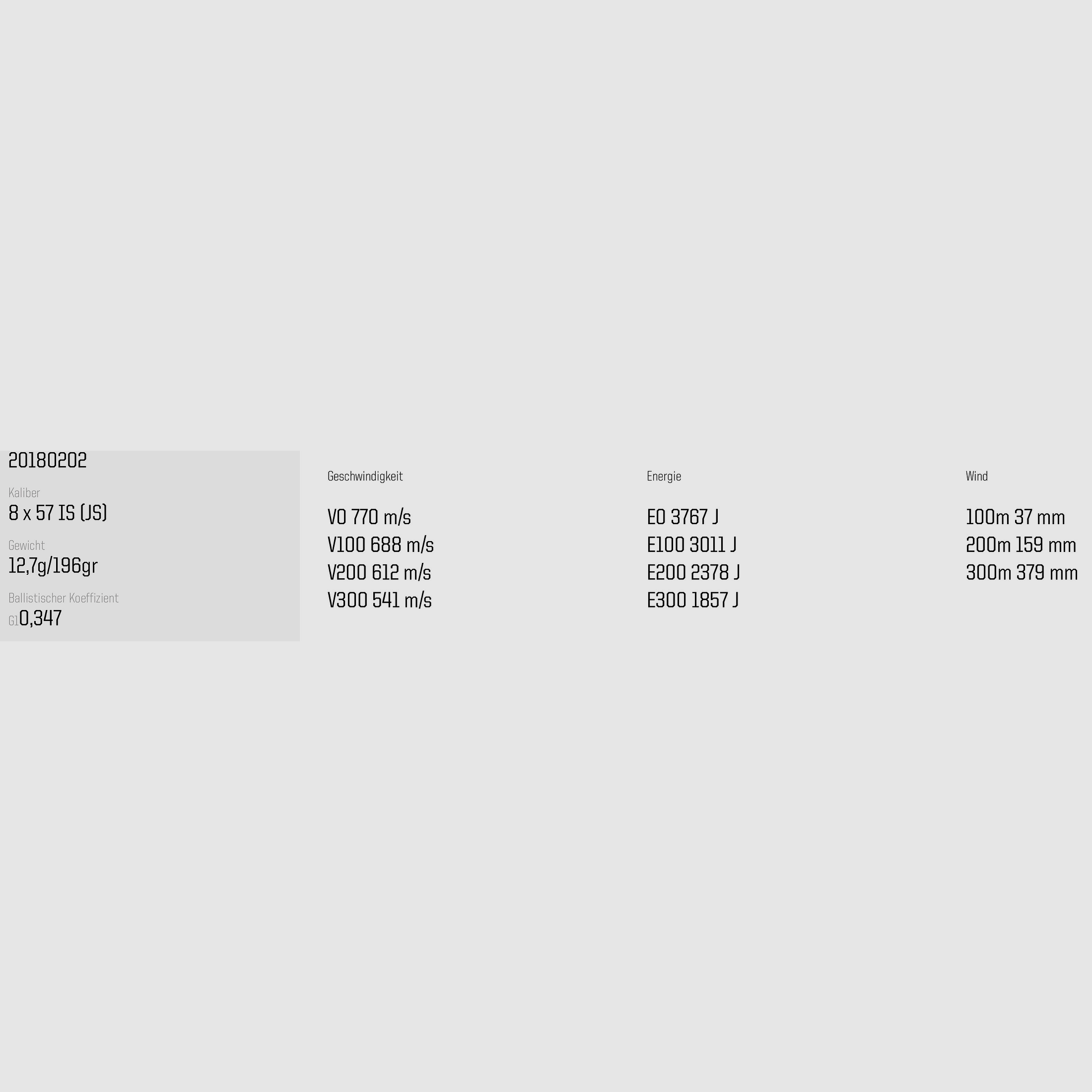 Norma 2315656 8x57 IS Vulkan 12,7g 196grs. Büchsenmunition